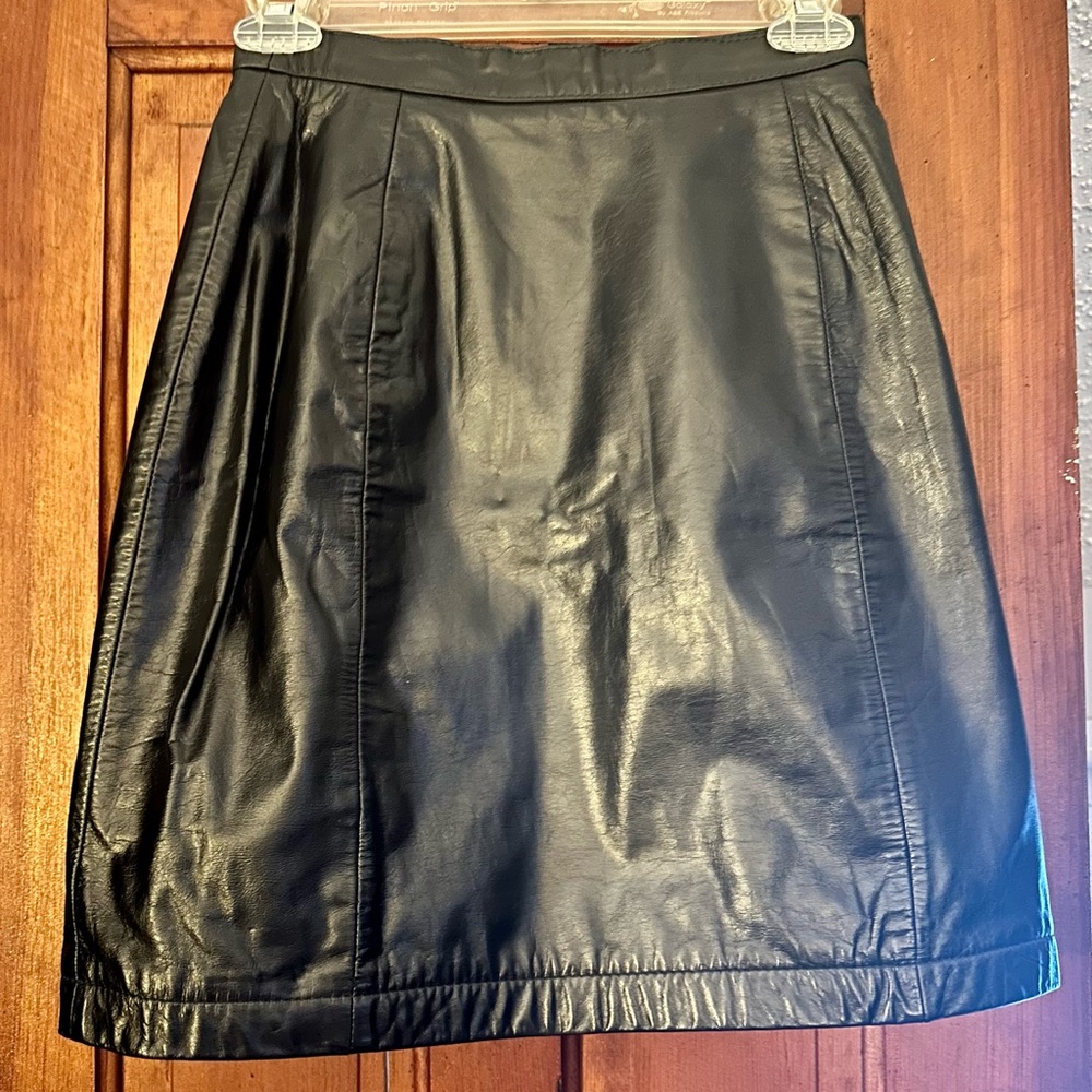 Wilson’s Vintage 80s Black Leather Skirt